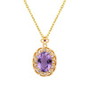 Wholesale Jewelry Sterling Silver Geometric Natural Gem Pendant Necklace For Women Set With Precious Stones
