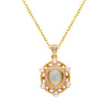 Wholesale Jewelry Sterling Silver Geometric Natural Gem Pendant Necklace For Women Set With Precious Stones