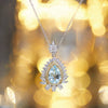 Wholesale Jewelry Sterling Silver Geometric Natural Gem Pendant Necklace For Women Set With Precious Stones