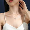 Wholesale Jewelry 925 Sterling Silver Geometric Pattern Mosan Diamond Pendant Necklace For Women