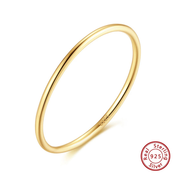 Wholesale Jewelry 925 Sterling Silver Geometric Simple Ring And Bracelet With Electroplating For Women