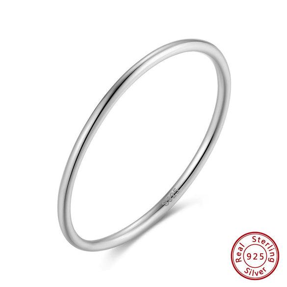 Wholesale Jewelry 925 Sterling Silver Geometric Simple Ring And Bracelet With Electroplating For Women