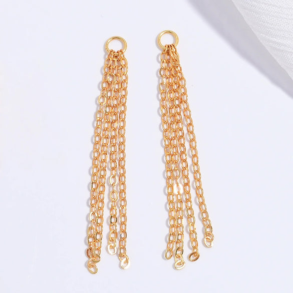 Wholesale Jewelry 925 Sterling Silver Geometric Tassel Pendant Handmade Electroplated For Women