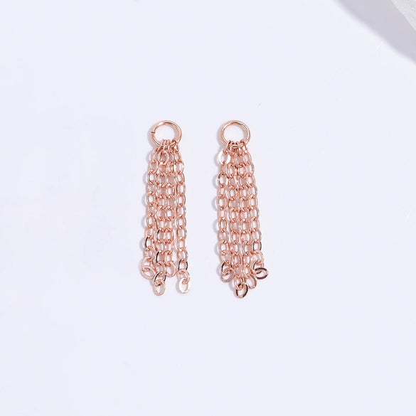 Wholesale Jewelry 925 Sterling Silver Geometric Tassel Pendant Handmade Electroplated For Women