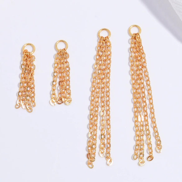 Wholesale Jewelry 925 Sterling Silver Geometric Tassel Pendant Handmade Electroplated For Women
