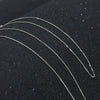 Wholesale Jewelry 925 Sterling Silver Geometry Style Box Chain Necklace Electroplated