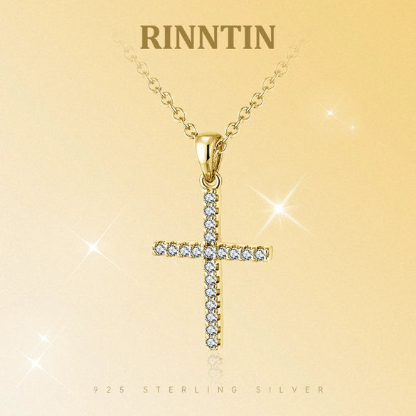 Wholesale Jewelry 925 Sterling Silver Heart Pendant Necklace With Cross Chain And Electroplating Unisex Cartoon Style