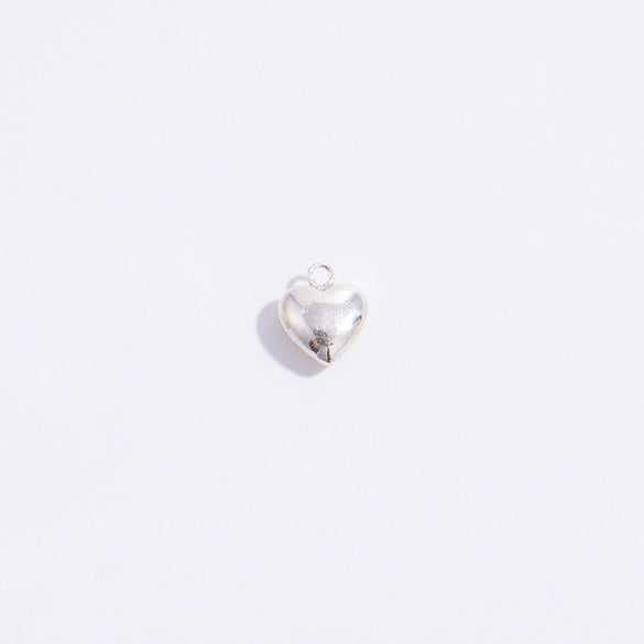 Wholesale Jewelry 925 Sterling Silver Heartshaped Geometric Minimalist Pendant Electroplated For Diy Bracelet Necklace