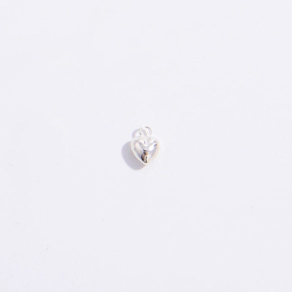 Wholesale Jewelry 925 Sterling Silver Heartshaped Geometric Minimalist Pendant Electroplated For Diy Bracelet Necklace