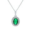 Wholesale Jewelry 925 Sterling Silver Inlaid Zircon Oval Square Geometric Earrings Necklace