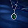 Wholesale Jewelry 925 Sterling Silver Inlaid Zircon Oval Square Geometric Earrings Necklace