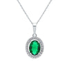 Wholesale Jewelry 925 Sterling Silver Inlaid Zircon Oval Square Geometric Earrings Necklace