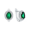 Wholesale Jewelry 925 Sterling Silver Inlaid Zircon Oval Square Geometric Earrings Necklace