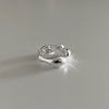 Wholesale Jewelry 925 Sterling Silver Irregular Heart Shaped Ring With Electroplating Design