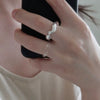 Wholesale Jewelry 925 Sterling Silver Irregular Heart Shaped Ring With Electroplating Design
