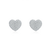 Wholesale Jewelry Sterling Silver Light Luxury Heart Shaped Micro Inlay Women's Ring And Earrings