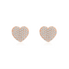 Wholesale Jewelry Sterling Silver Light Luxury Heart Shaped Micro Inlay Women's Ring And Earrings
