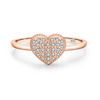 Wholesale Jewelry Sterling Silver Light Luxury Heart Shaped Micro Inlay Women's Ring And Earrings