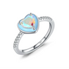 Wholesale Jewelry 925 Sterling Silver Love Water Drops Bell Pattern Inlay Zircon Women's Ring And Earrings
