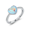Wholesale Jewelry 925 Sterling Silver Love Water Drops Bell Pattern Inlay Zircon Women's Ring And Earrings