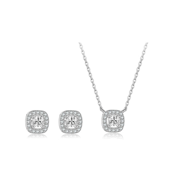 Wholesale Jewelry 925 Sterling Silver Love Water Drops Bell Pattern Necklace Earrings For Women With Diamond Design And Platinum 18K Gold Electroplating