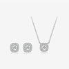 Wholesale Jewelry 925 Sterling Silver Love Water Drops Bell Pattern Necklace Earrings For Women With Diamond Design And Platinum 18K Gold Electroplating
