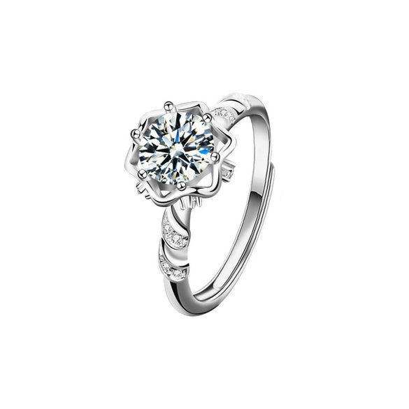Wholesale Jewelry 925 Sterling Silver Moissanite Geometric Couple's Ring Set With Diamonds