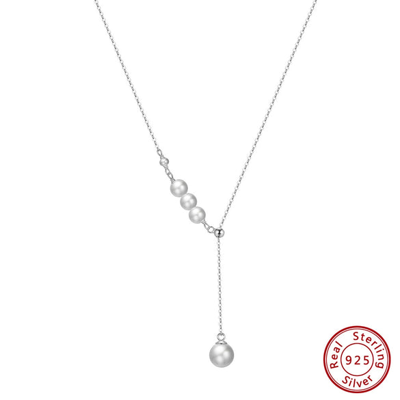 Wholesale Jewelry Sterling Silver Natural Freshwater Pearl Baroque Pendant Necklace With Geometric Pattern And Electroplating Treatment