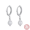 Wholesale Jewelry 925 Sterling Silver Natural Freshwater Pearl Baroque Pipa Beads Earrings Electroplated Geometric Style