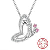 Wholesale Jewelry 925 Sterling Silver Necklace With Wings Zircon Three Dimensional Magnetic Suction Opening And Closing Geometric Style