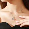Wholesale Jewelry 925 Sterling Silver Niche Geometric Zircon Necklace Set With Precious Stones