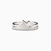 Wholesale Jewelry 925 Sterling Silver Open Ring With Diamond Natural Style Adjustable