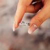 Wholesale Jewelry 925 Sterling Silver Open Ring With Diamond Natural Style Adjustable