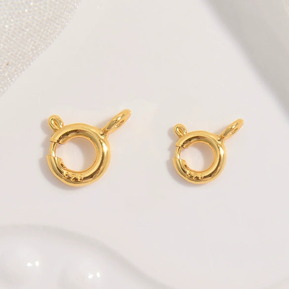 Wholesale Jewelry 925 Sterling Silver Oshaped Spring Buckle Electroplated Connection Buckle For Necklace And Bracelet