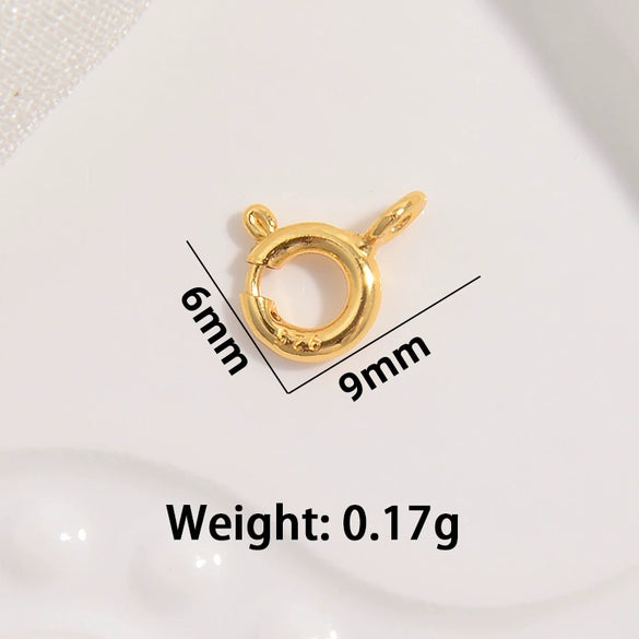 Wholesale Jewelry 925 Sterling Silver Oshaped Spring Buckle Electroplated Connection Buckle For Necklace And Bracelet
