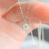 Wholesale Jewelry 925 Sterling Silver Petal Pendant O Shaped Chain 14K Gold Plated Fresh Flower Design