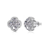 Wholesale Jewelry 925 Sterling Silver Plant Flowers Four Leaf Clover Stylish Electroplated Women's Ring Earrings Necklace