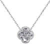 Wholesale Jewelry 925 Sterling Silver Plant Flowers Four Leaf Clover Stylish Electroplated Women's Ring Earrings Necklace