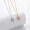 Wholesale Jewelry 925 Sterling Silver Star Inlaid Zircon Pendant Necklace