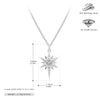 Wholesale Jewelry 925 Sterling Silver Star Inlaid Zircon Pendant Necklace