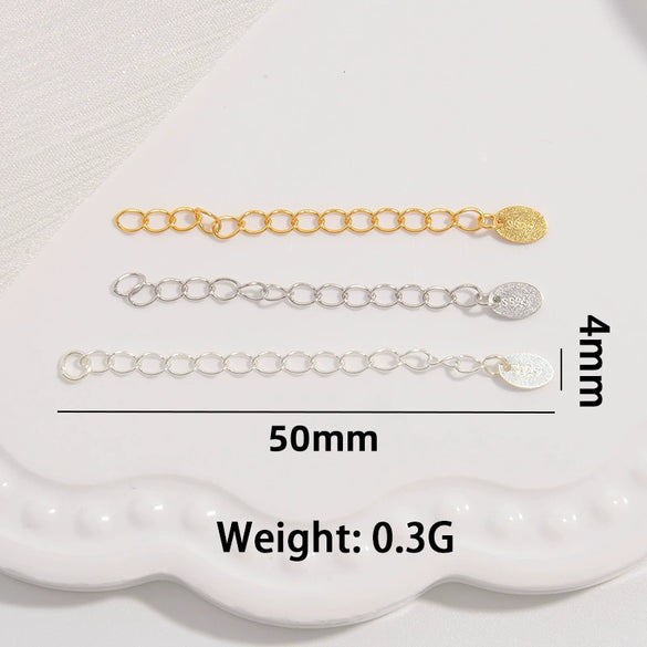 Wholesale Jewelry 925 Sterling Silver Water Drop Heartshaped Electroplated Diy Accessories Chain