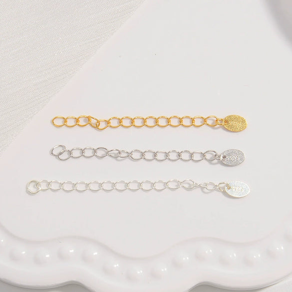 Wholesale Jewelry 925 Sterling Silver Water Drop Heartshaped Electroplated Diy Accessories Chain