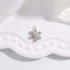 Wholesale Jewelry Sterling Silver 925 Zircon Inlaid Christmas Snowflake Flower Pistil Pendant Accessories For Women