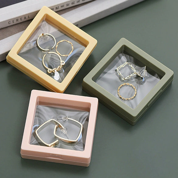 Wholesale Jewelry Storage Box Transparent Dustproof Paper And Cardboard Box For Ring Necklace Display Packaging