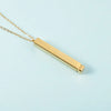 Wholesale Jewelry Streetwear U Shape Customization Laser Engraving 304 Stainless Steel 18K Gold Plated Pendant Necklace Cable Chain