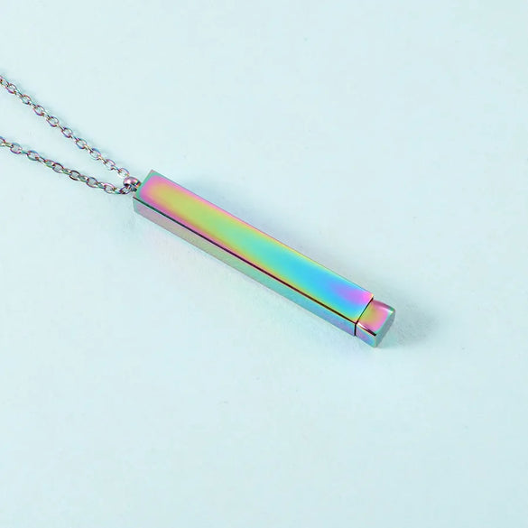Wholesale Jewelry Streetwear U Shape Customization Laser Engraving 304 Stainless Steel 18K Gold Plated Pendant Necklace Cable Chain