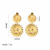 Wholesale Jewelry Sunflower Stainless Steel 18K Gold Plated