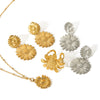 Wholesale Jewelry Sunflower Stainless Steel 18K Gold Plated