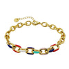 Wholesale Jewelry Sweet And Cool Style Geometric Stainless Steel Goldplated Bracelet