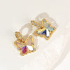 Wholesale Jewelry Sweet Animal Style Copper Electroplated Butterfly Pendant Necklace Earrings Bracelet Accessories